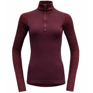 Devold tričko Duo Active Merino 205 Z.Neck Wmn red Velikost: L