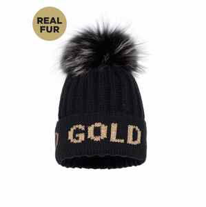 Goldbergh čepice Hodd Real Pom black gold Velikost: UNI