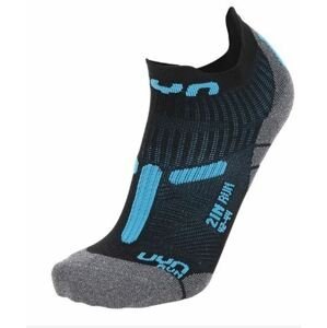 UYN ponožky Man Run 2in Socks black turquoise Velikost: 45-47