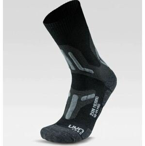 UYN ponožky Man Trekking 2In Merino Mid Socks black grey Velikost: 42-44