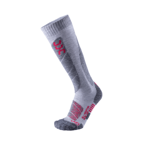 UYN - ponožky SKI ALL MOUNTAIN LADY light grey/coral Velikost: 35-36