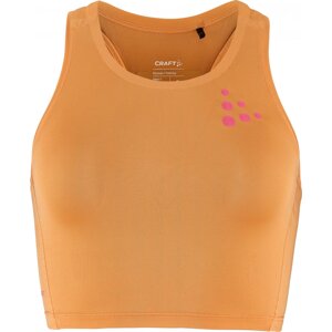 Dámský běžecký top CRAFT PRO Hypervent Cropped 2 - oranžová Velikost: XL