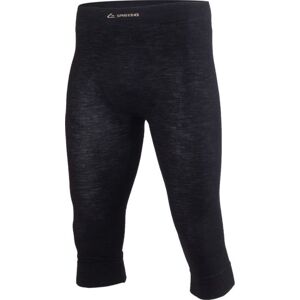 Pánské 3/4 merino spodky LASTING Wareo černé Velikost: L/XL
