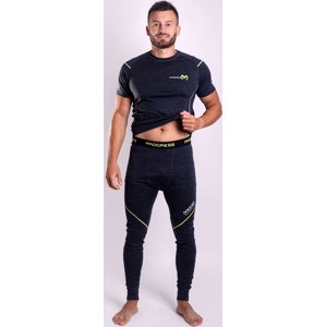 Pánské dlouhé merino spodky PROGRESS Mw Sdn černý melír Velikost: XL