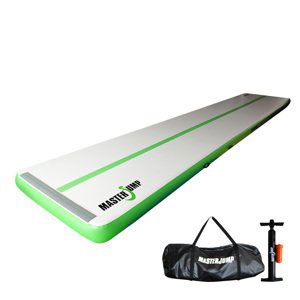 Airtrack MASTERJUMP nafukovací žíněnka 800 x 150 x 20 cm - šedá - zelená