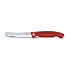 Skládací svačinový nůž VICTORINOX Swiss Classic vlnkové ostří - červený