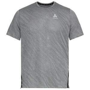 Pánské běžecké triko Odlo T-shirt crew neck s/s ZEROWEIGHT ENGINEE Šedá XL