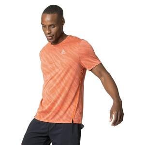 Pánské běžecké triko Odlo T-shirt crew neck s/s ZEROWEIGHT ENGINEE Oranžová XL