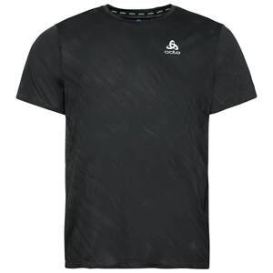 Pánské běžecké triko Odlo T-shirt crew neck s/s ZEROWEIGHT ENGINEE Černá XL
