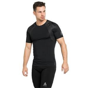 Pánské běžecké triko Odlo T-shirt crew neck s/s ACTIVE SPINE Černá M
