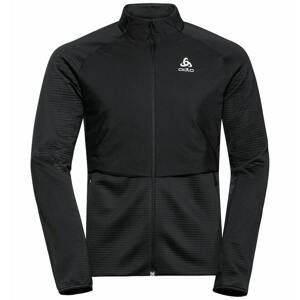 Pánská hybridní mikina na zip Odlo Mid layer full zip SESVENNA HYBRID S-THE Černá S