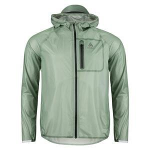 Pánská běžecká bunda Odlo Jacket ZEROWEIGHT DUAL DRY WATER PROOF Zelená M