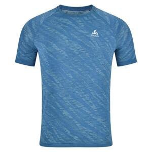 Pánské běžecké triko Odlo T-shirt crew neck s/s ZEROWEIGHT CERAMIC Modrá XL