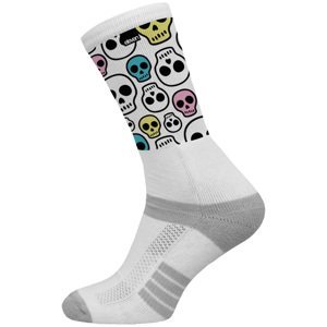 Ponožky Eleven Suba Cute Skulls White Velikost: L (42-44)