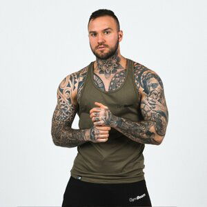 Tílko Stringer Tank Top Heather Olive Green XL - GymBeam