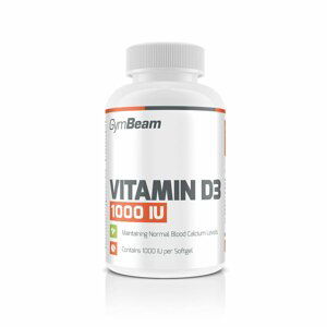 Vitamín D3 1000 IU 60 kaps. bez příchuti - GymBeam