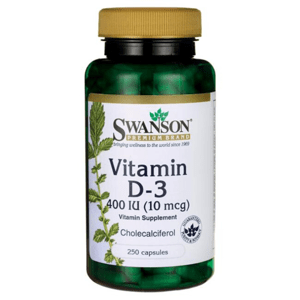 Vitamín D-3 400IU 250 kaps. - Swanson
