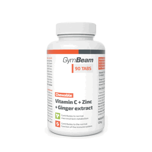 Vitamín C + Zinek + extrakt ze zázvoru, tablety na cucání 90 tab. - GymBeam