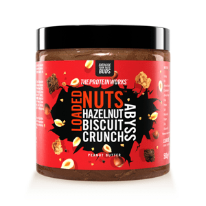 Arašídové máslo Loaded Nuts 500 g biscuit hazelnut crunch abyss - The Protein Works