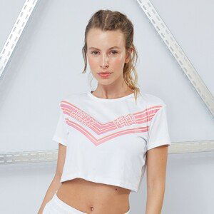 Dámské tričko CropTop Sporty Floral White M - LABELLAMAFIA