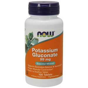 Glukonát draselný 99 mg 100 tab. - NOW Foods