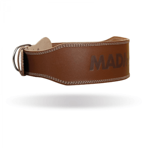 Fitness opasek Full Leather Chocolate Brown S - MADMAX