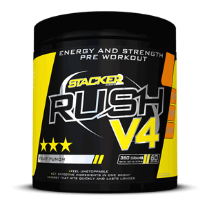 Předtréninkový stimulant Rush V4 360 g zelené jablko - Stacker2