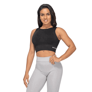 Sportovní Top Rib Seamless Black Melange S - Better Bodies