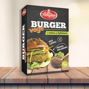 Vege Burger 125 g čočka s bezlepkovými bylinkami - Amylon