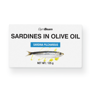 Sardinky v olivovém oleji 125 g - GymBeam