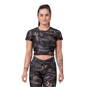 Dámské tričko Crop Top Active Black S - NEBBIA