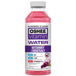 Vitamínová voda s minerálními látkami 555 ml červené hrozny / dragon fruit - OSHEE