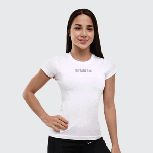 Dámské tričko FIT White XXL - GymBeam