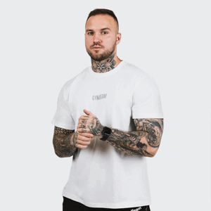 Tričko FIT White XXXL - GymBeam