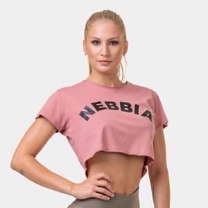 Dámské tričko Crop Top Fit&Sporty Old Rose S - NEBBIA