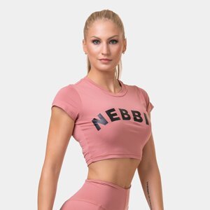 Dámské tričko Crop Top Sporty Hero Old Rose M - NEBBIA