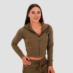 Dámská mikina Zip-up TRN olive M - GymBeam