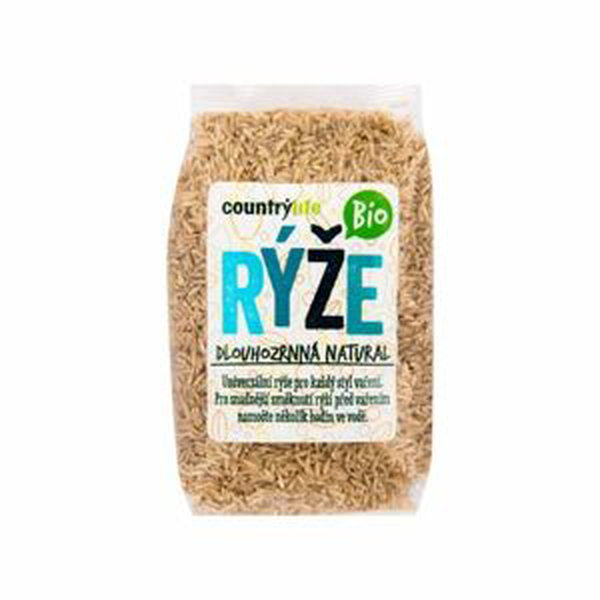 BIO Rýže dlouhozrnná natural 14 x 500 g - Country Life