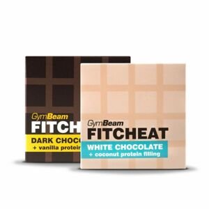 Fitcheat Protein Chocolate 10 x 90 g hořká čokoláda vanilka - GymBeam