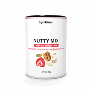 Nutty Mix s jahodami 10 x 300 g - GymBeam