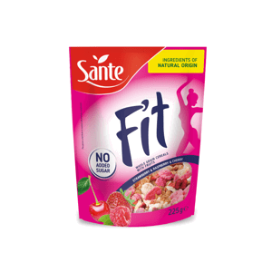 Fit Snídaňové cereálie 8 x 225 g brusinka, borůvka a goji - Sante