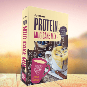 Proteinový Mug Cake Mix 500 g vanilka s kousky borůvek - GymBeam