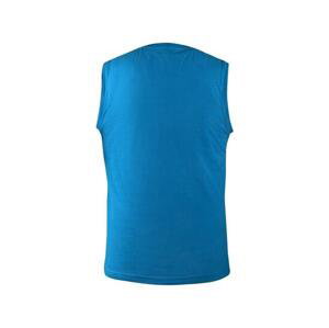 Tričko CXS RICHARD, bez rukávů (tílko), azurově modré, vel. XL