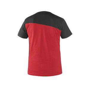 Tričko CXS OLSEN, krátký rukáv, červeno-černé, vel. 2XL, XXL