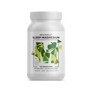 BrainMax Sleep Magnesium, 320 mg, 100 kapslí (Hořčík, GABA, L-theanin, Vitamín B6, šťáva z višně)