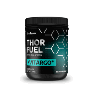 EXP 08.08.2024 Předtréninkový stimulant Thor Fuel + Vitargo 600 g - GymBeam Příchuť: Jahoda a kiwi