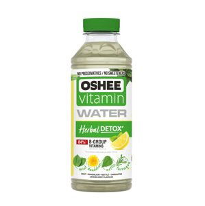 OSHEE Vitamin Water Detox & Herbal 555 ml, ochucená voda  s extrakty estragonu, máty, pampelišky, kopřivy a s vitaminy řady B Varianta: Mint Dandelion Nettle