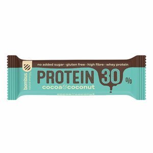 Bombus natural energy Bombus Protein 30% 50 g dvouvrstvé tyčinky s vysokým obsahem bílkovin Příchuť: Cocoa Coconut