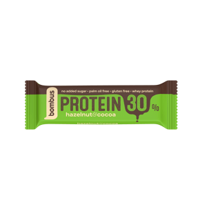 Bombus natural energy Bombus Protein 30% 50 g dvouvrstvé tyčinky s vysokým obsahem bílkovin Příchuť: Hazelnut Cocoa