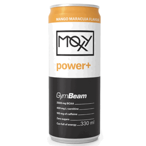 Moxy Power+ Energy Drink 330 ml - GymBeam Množství: 330ml, Příchuť: Mango - marakuja